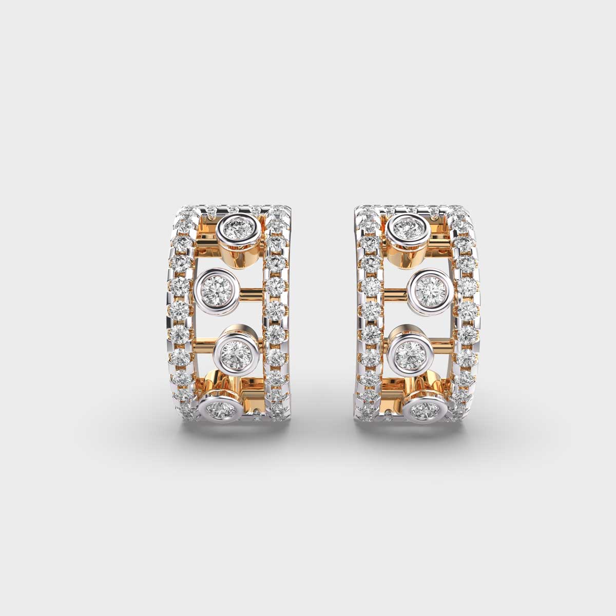 Sleek Radiance Diamond Hoops