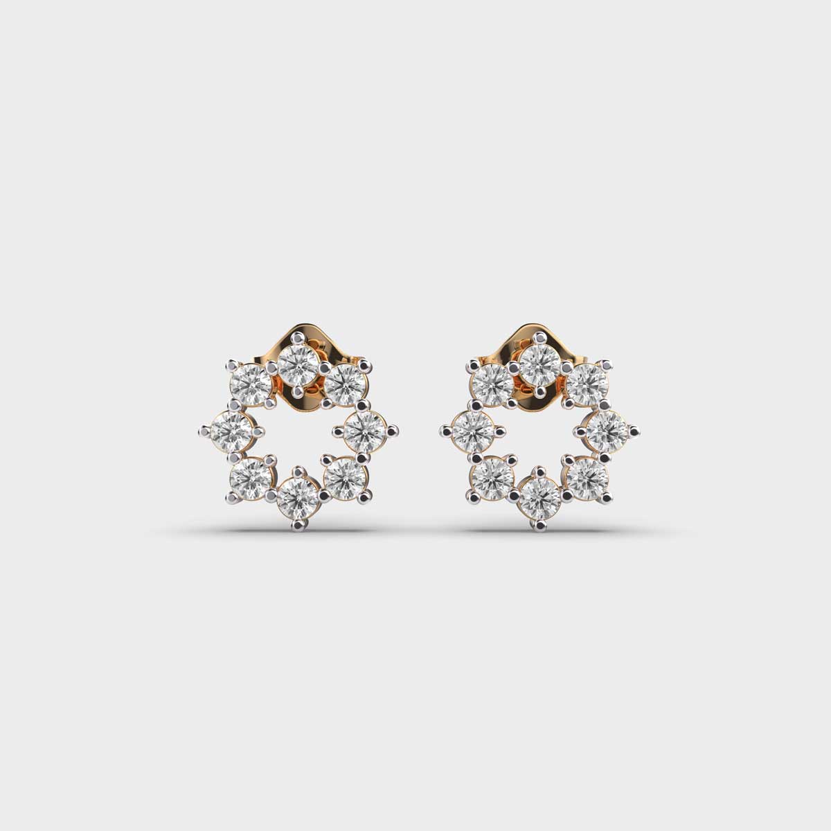 Blazing Starburst Diamond Studs