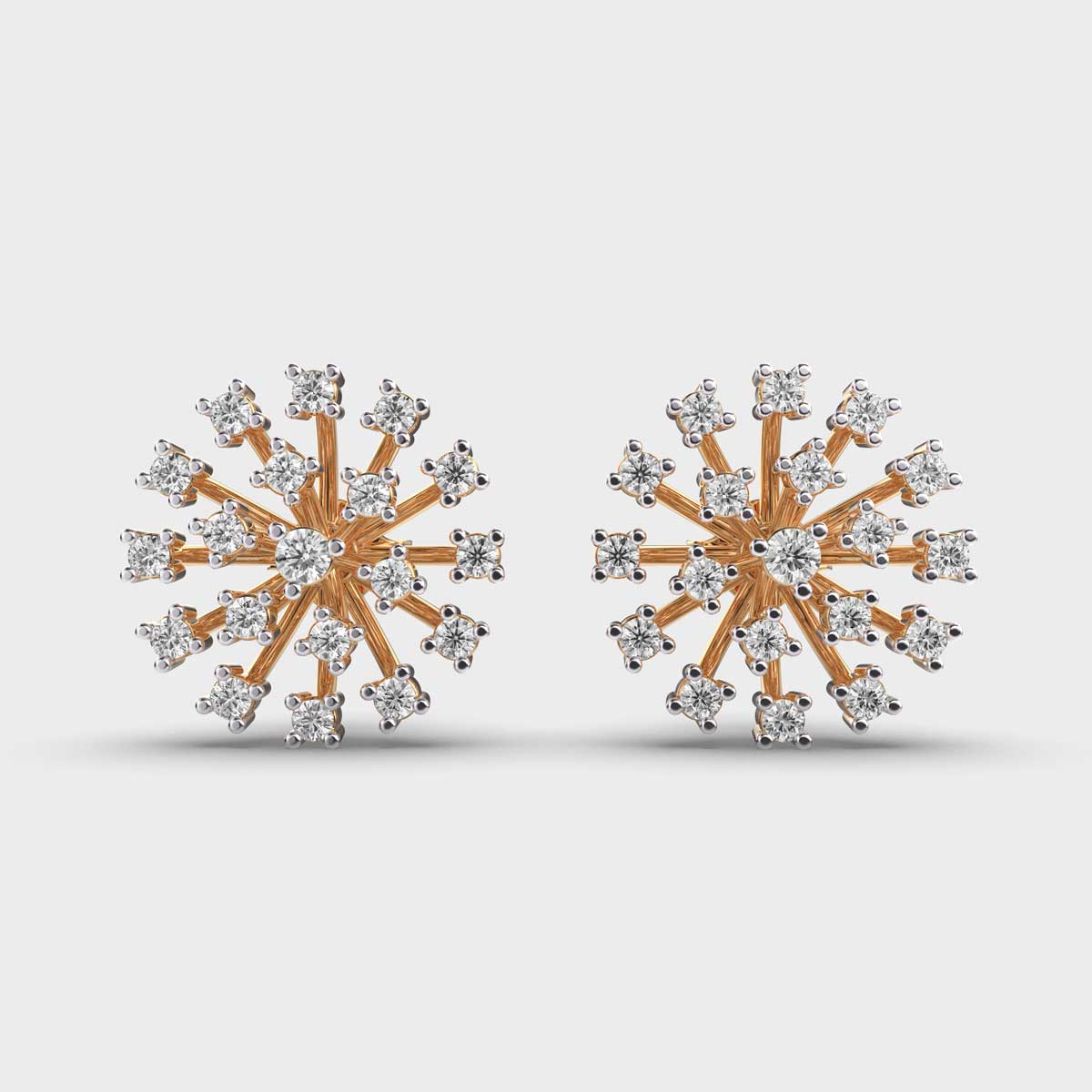 Unique Quad Diamond Studs