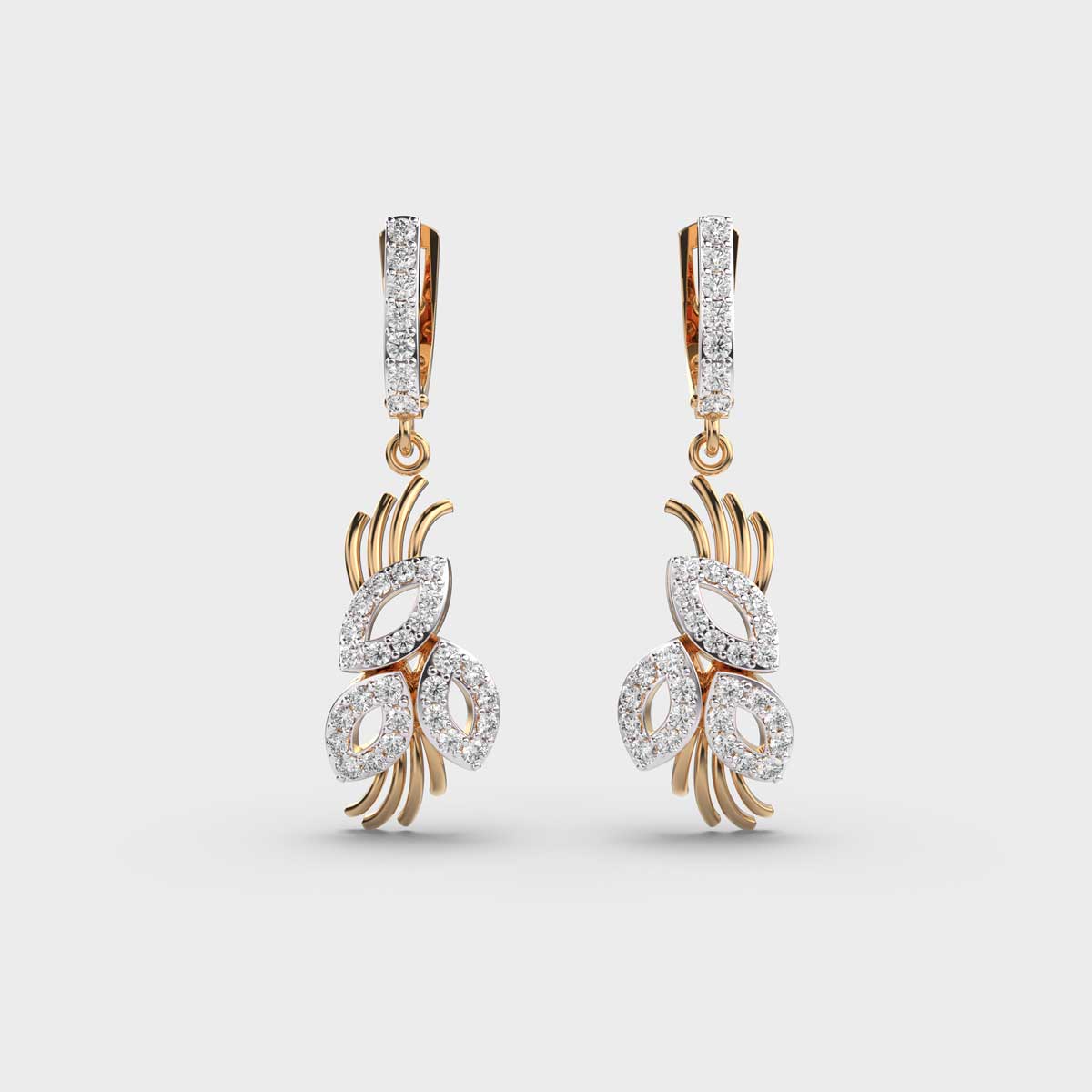 Elegant Posy Diamond Earrings