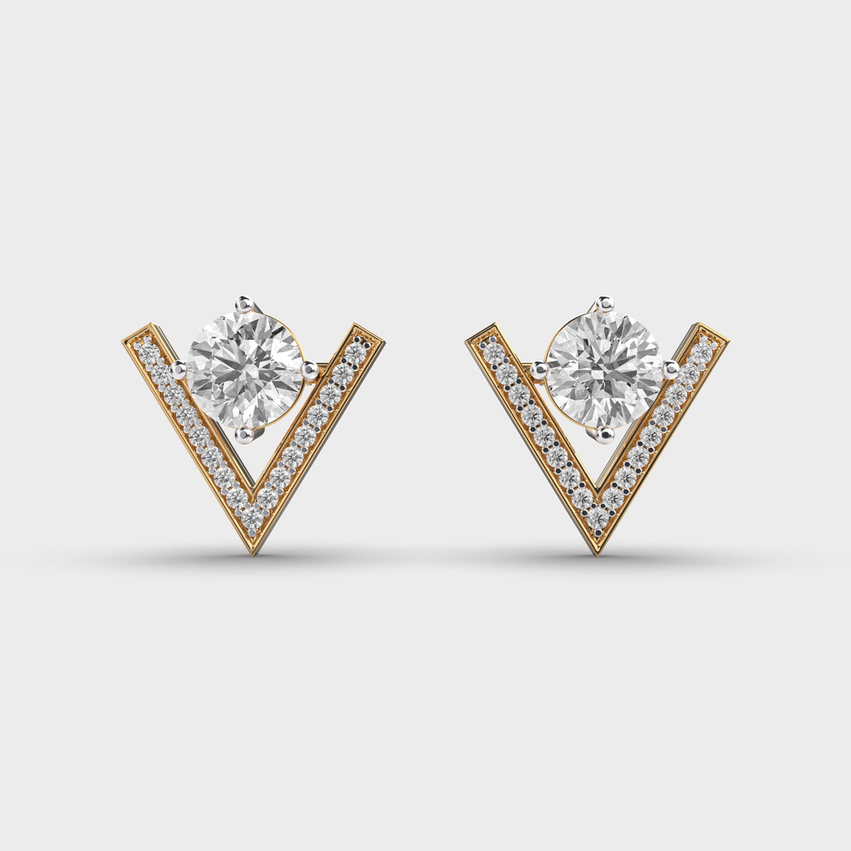 Inverted Edges Diamond Studs