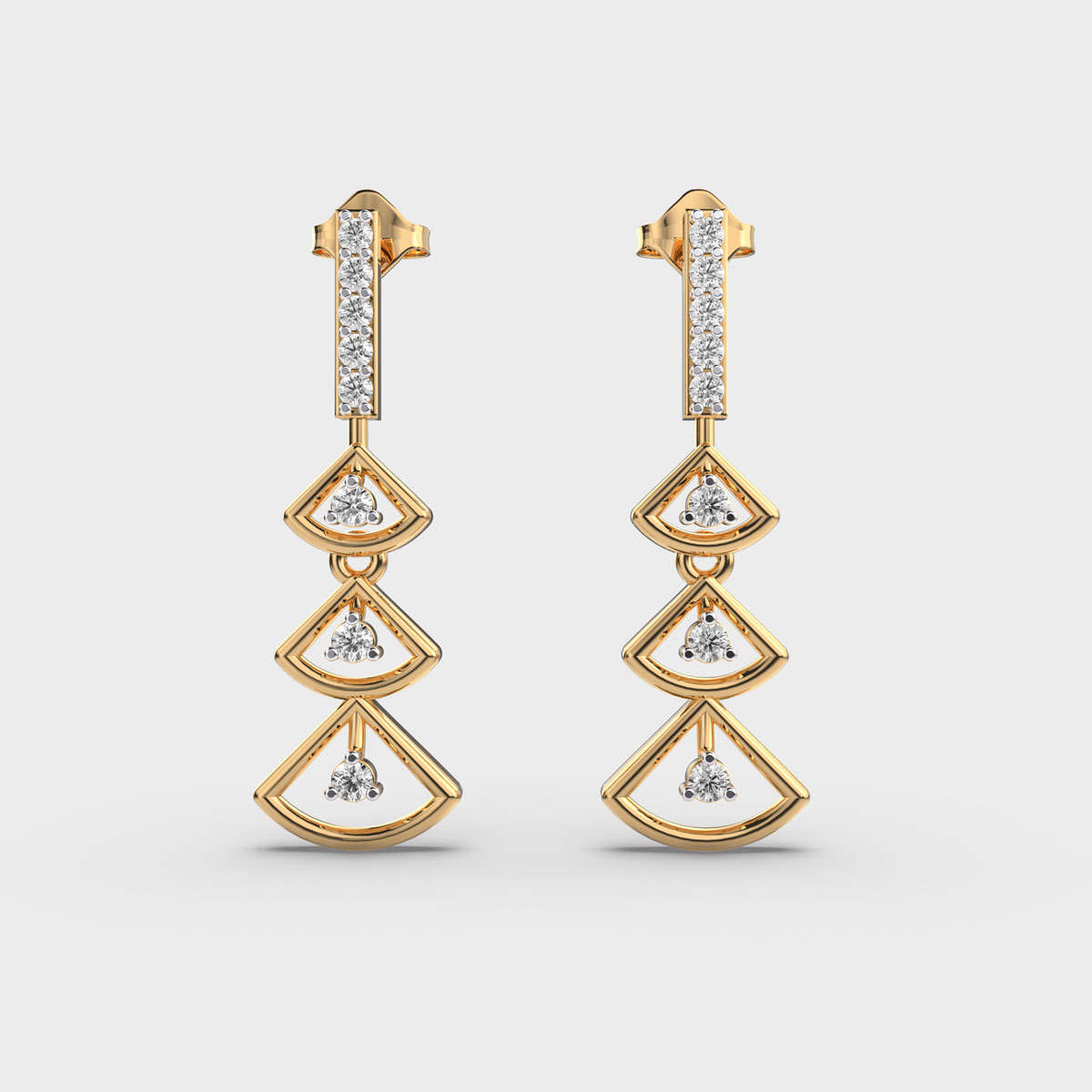 Lingering Drops Diamond Earrings