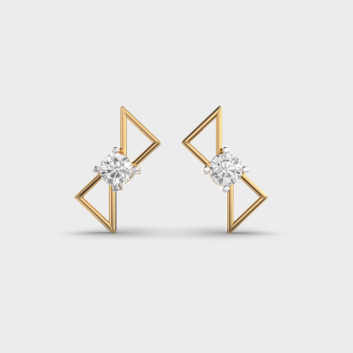 Mirror Triangle Studs