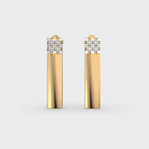 Striking Bullet Diamond Earrings