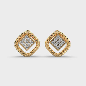 Spiral Courtyard Diamond Stud