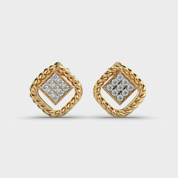 Spiral Courtyard Diamond Stud