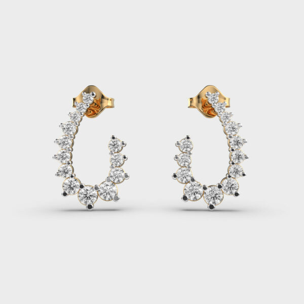 Curled Up Diamond Earrings