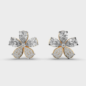 Simple Posy Diamond Earrings