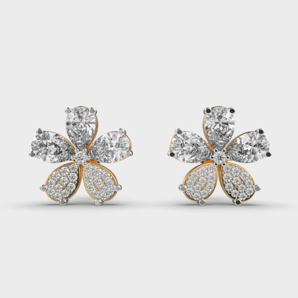 Simple Posy Diamond Earrings