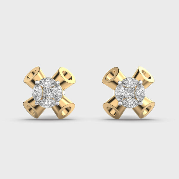 Adorable Windmill Diamond Stud