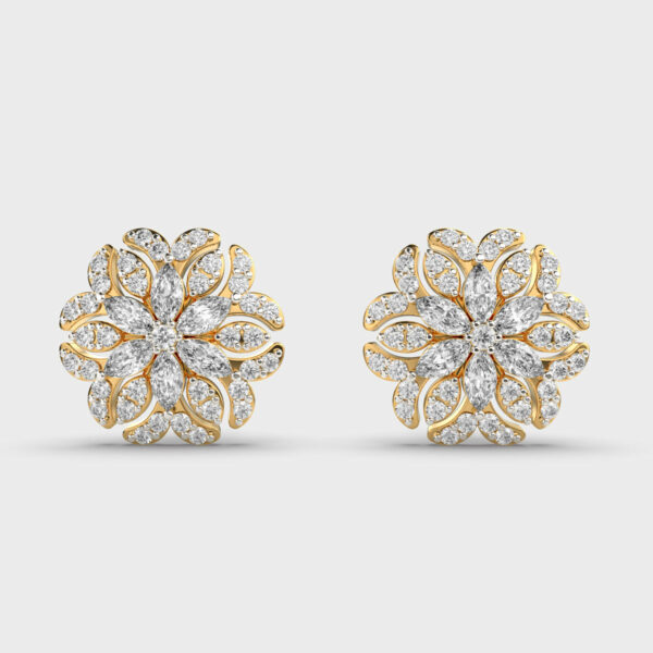 Floral Glam Diamond Earrings