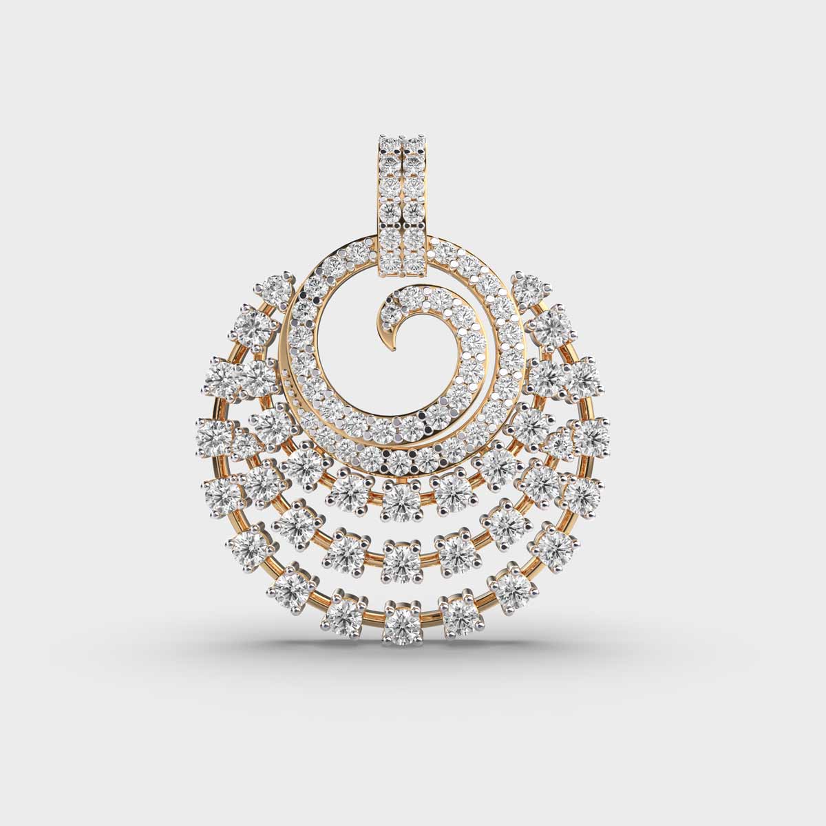 Scintillating Circle Diamond Pendant