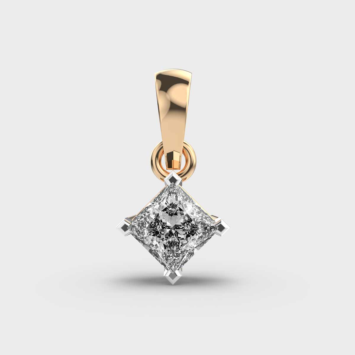 Classic Princess Solitaire Pendant