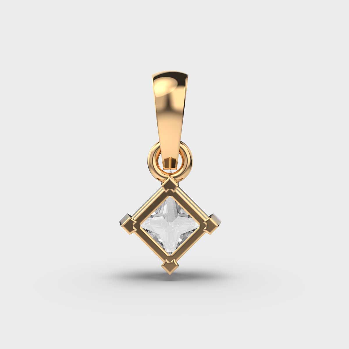 Classic Princess Solitaire Pendant