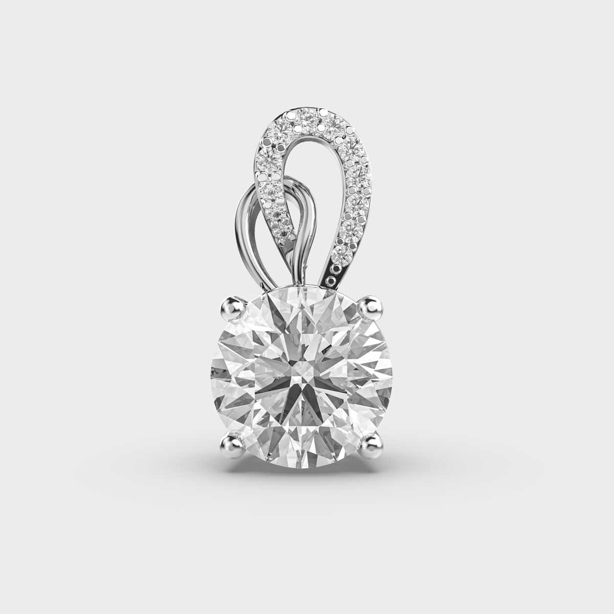 Shimmering Solitaire Diamond Pendant