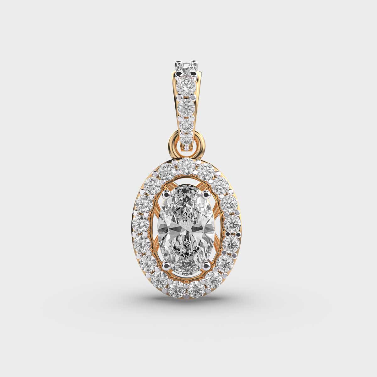 Classique Oval Diamond Pendant