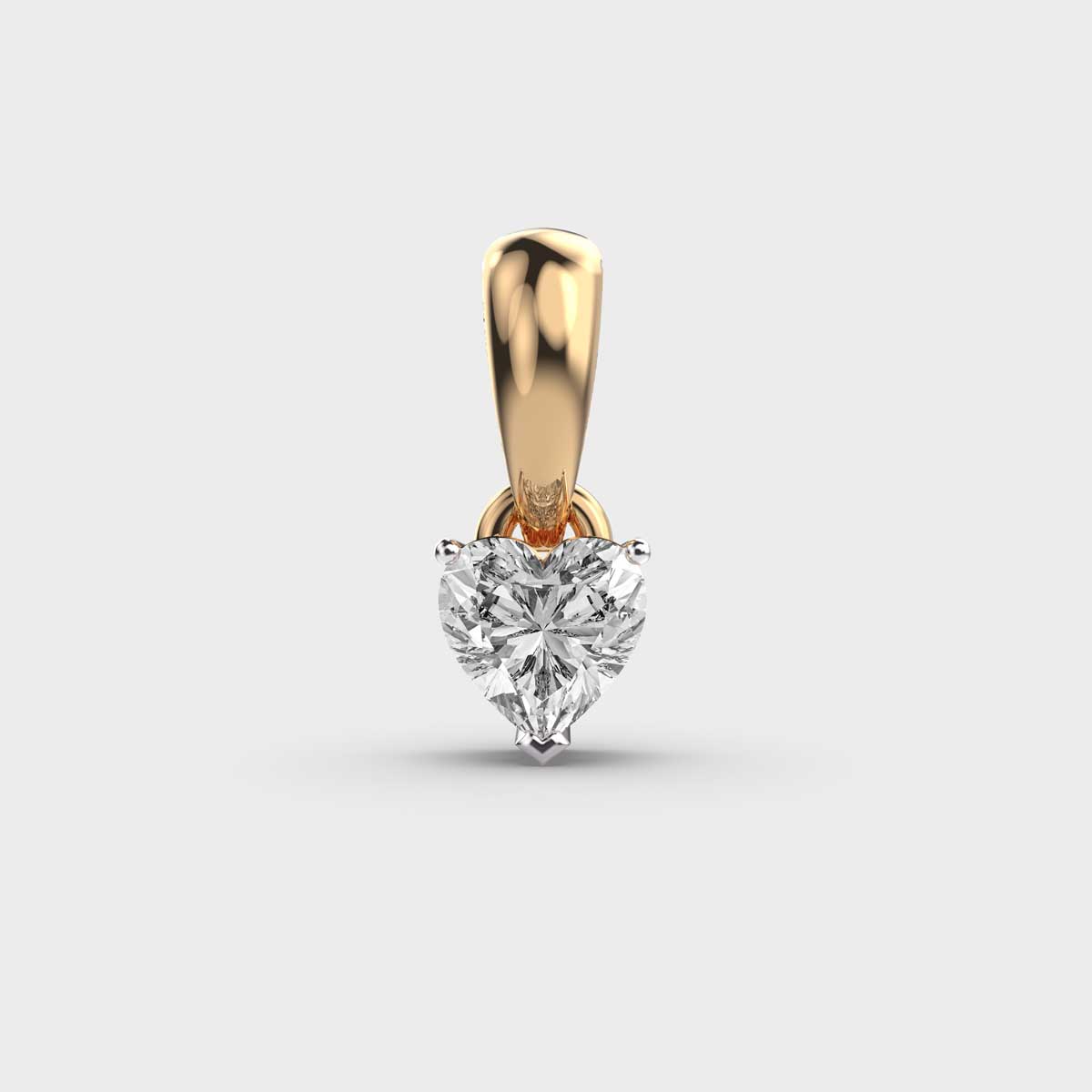 50 Cent Classic Heart Solitaire Pendant