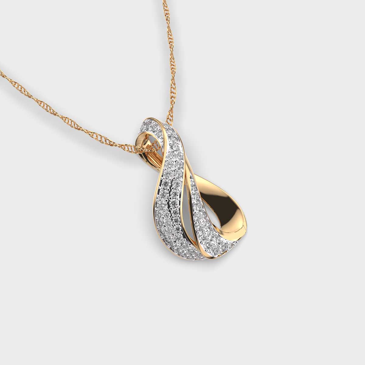 Twisted Love Diamond Pendant