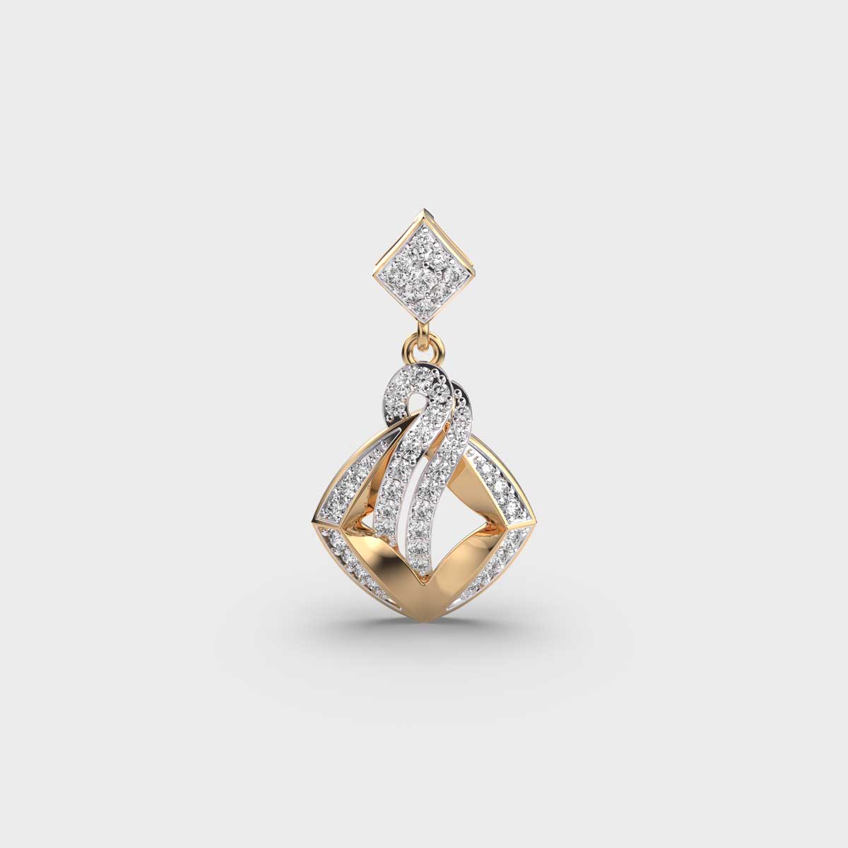 Square Charm Diamond Pendant