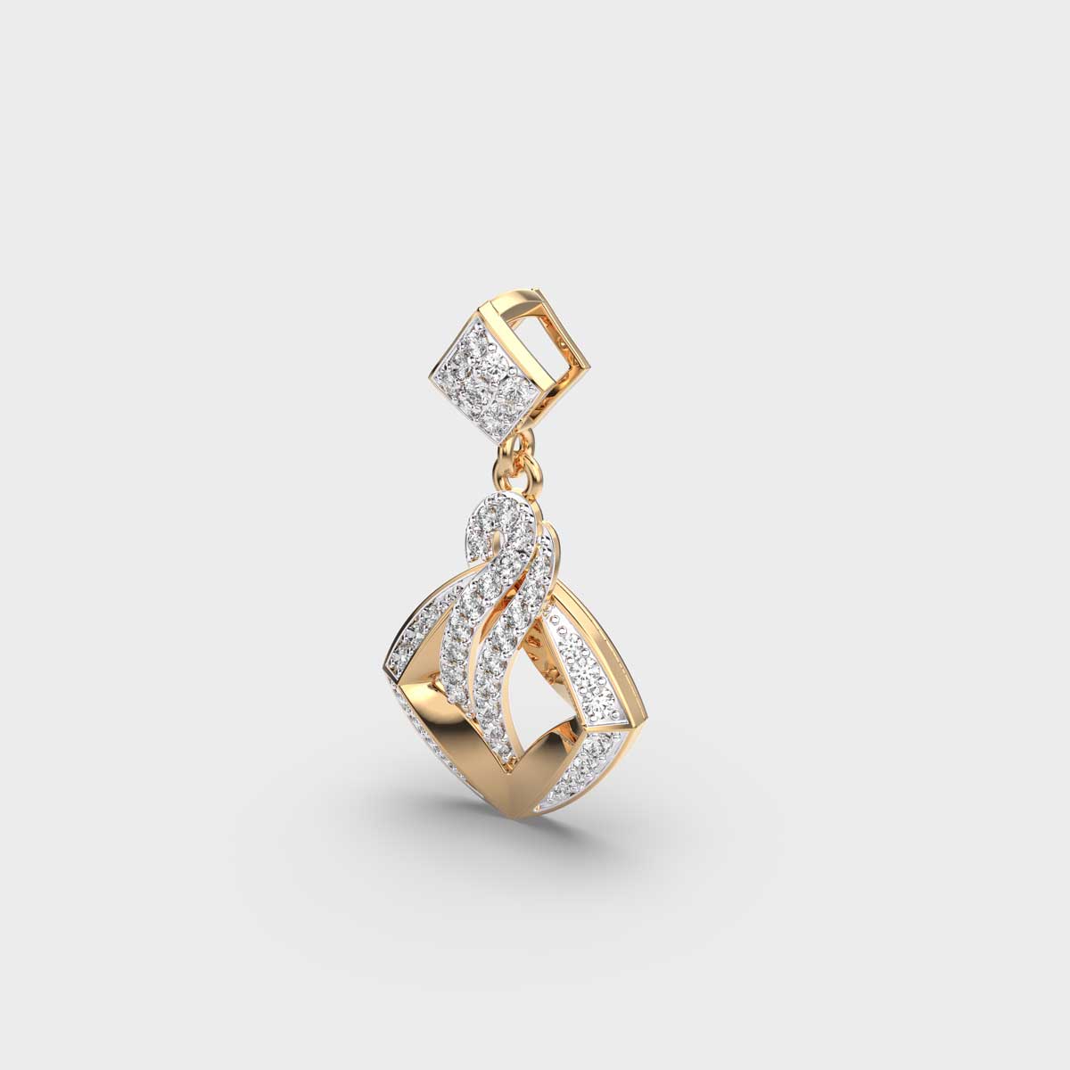 Square Charm Diamond Pendant