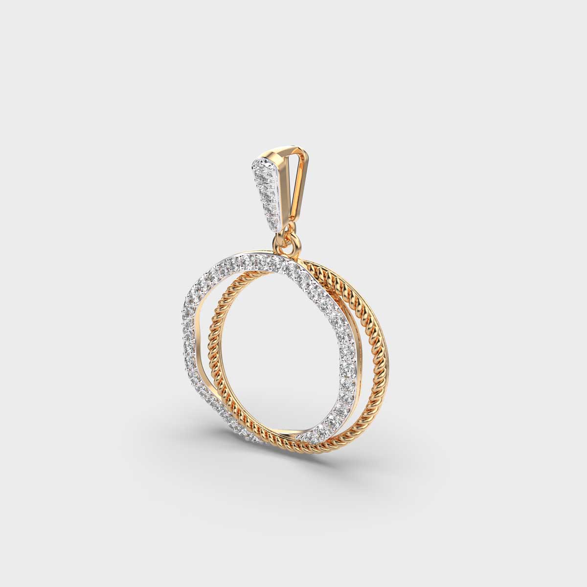 Twisted Loop Diamond Pendant