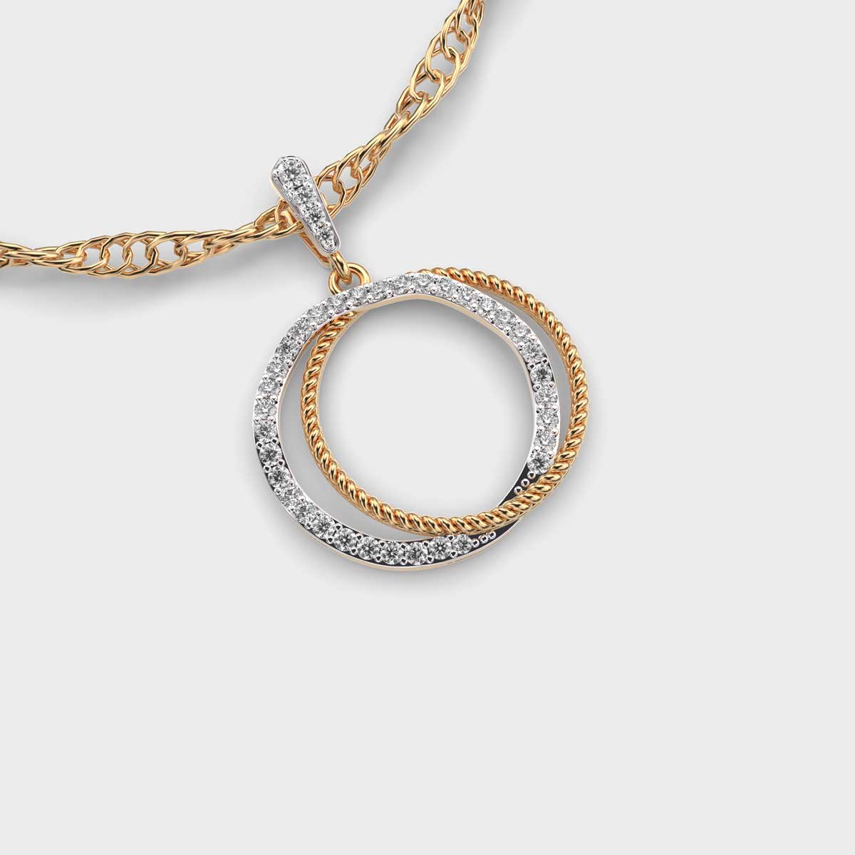 Twisted Loop Diamond Pendant