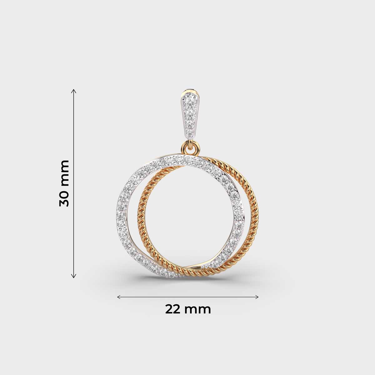 Twisted Loop Diamond Pendant