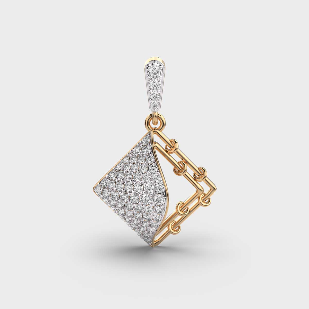 Angular Allure Diamond Pendant