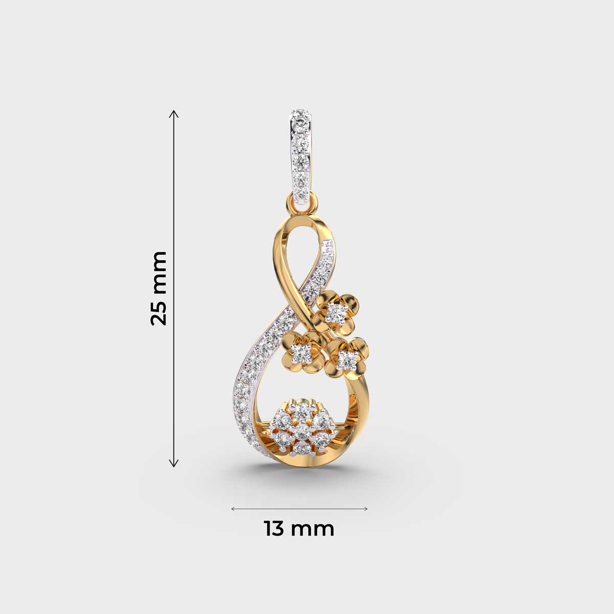 Floral Dewdrop Diamond Pendant