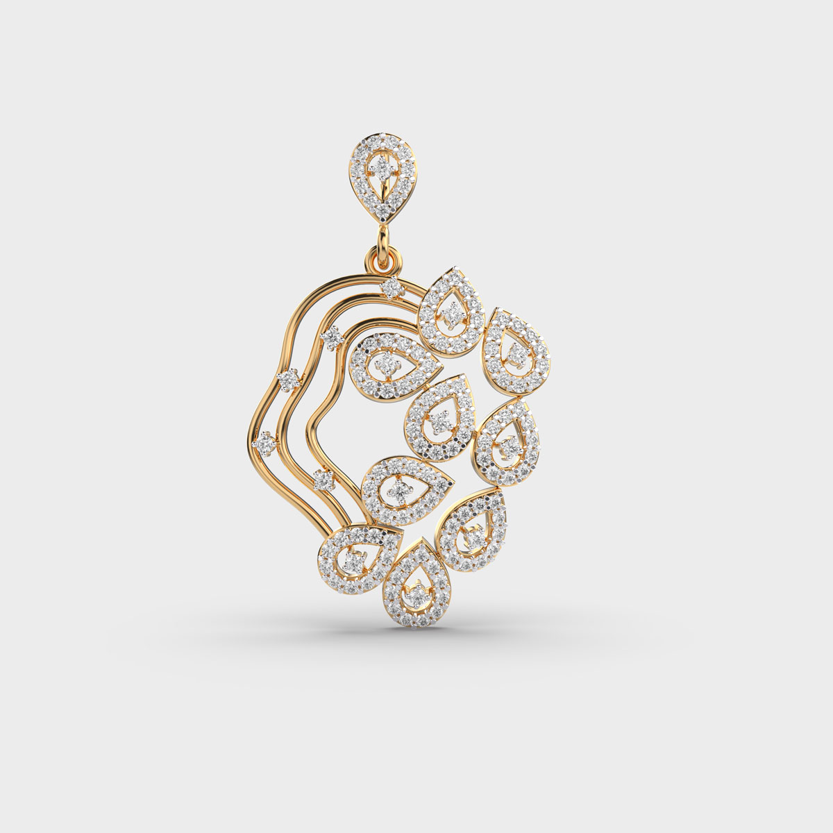 Pear Clustered Pendant