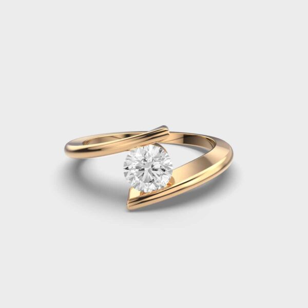 50 Cent Solitaire Shooting Star Ring