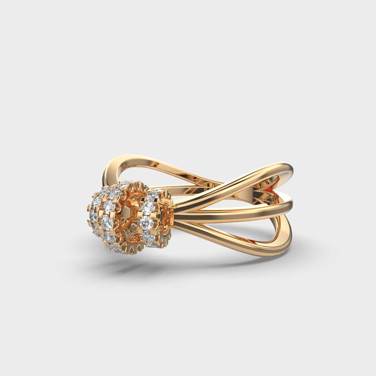 Chic Twisted Diamond Ring