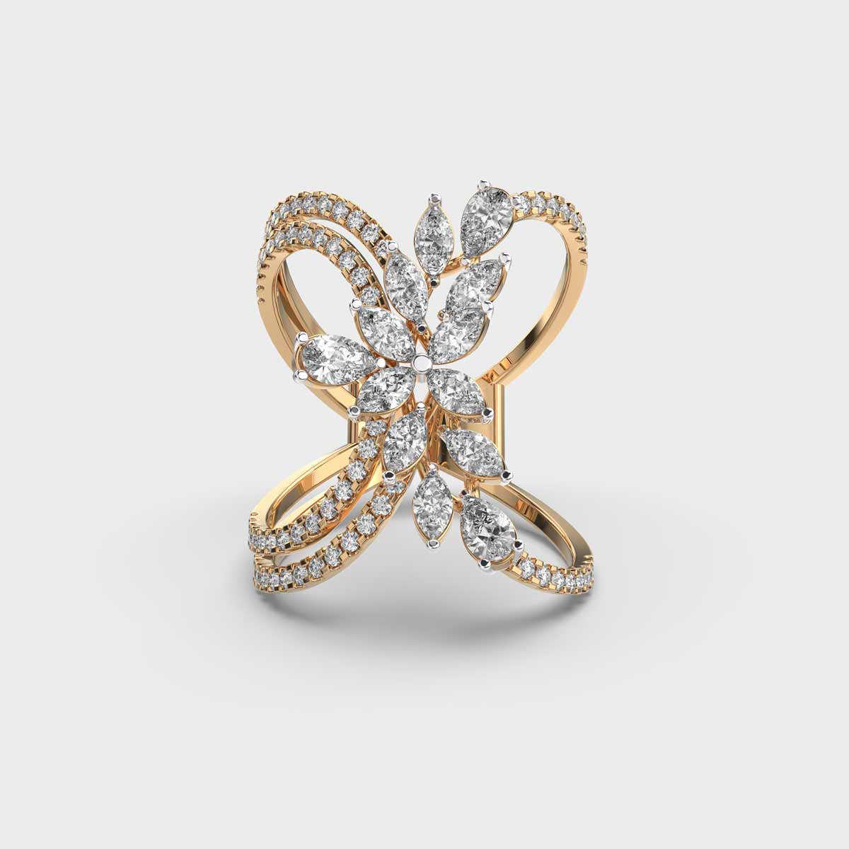 Petal Crossover Ring