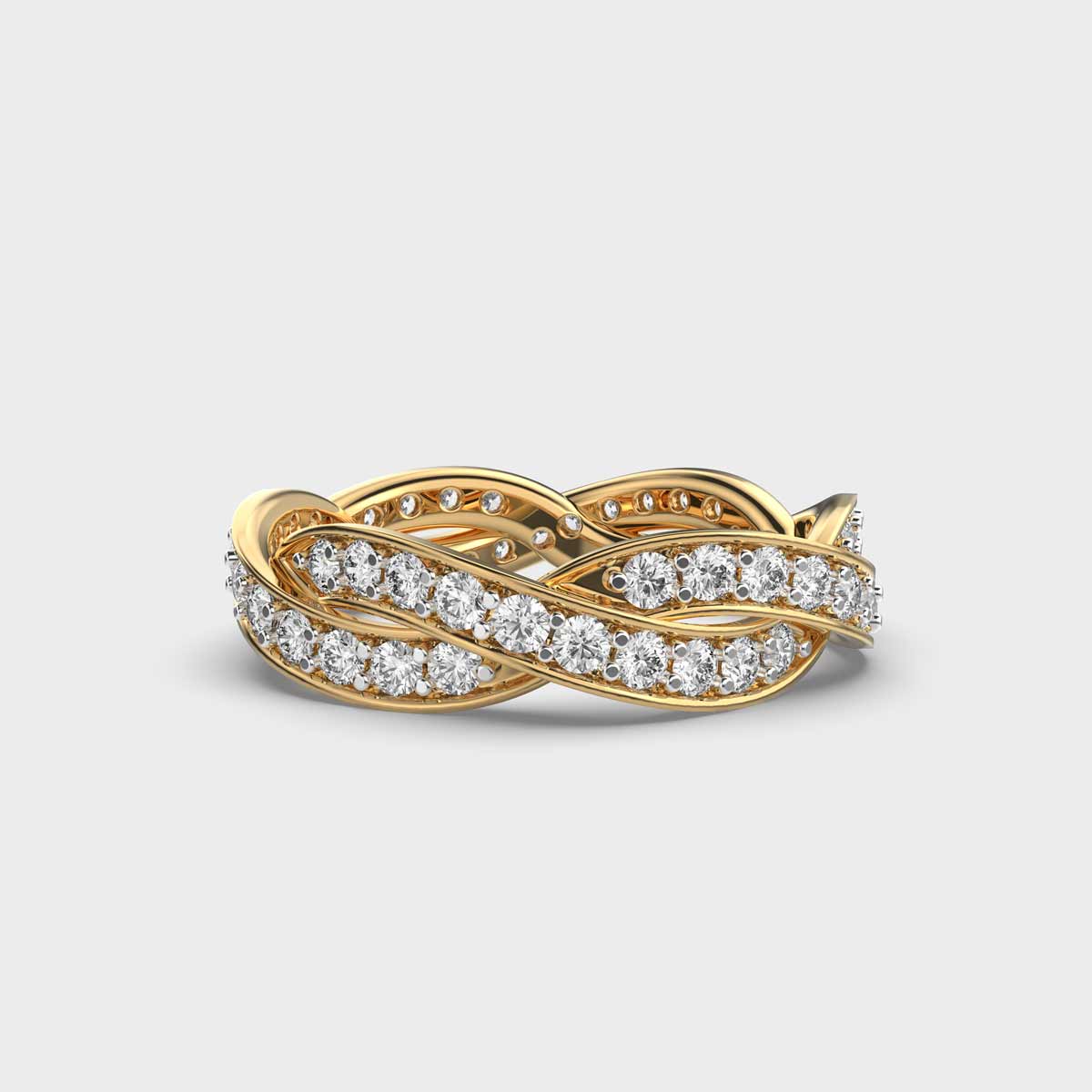 Swirling Harmony Diamond Band