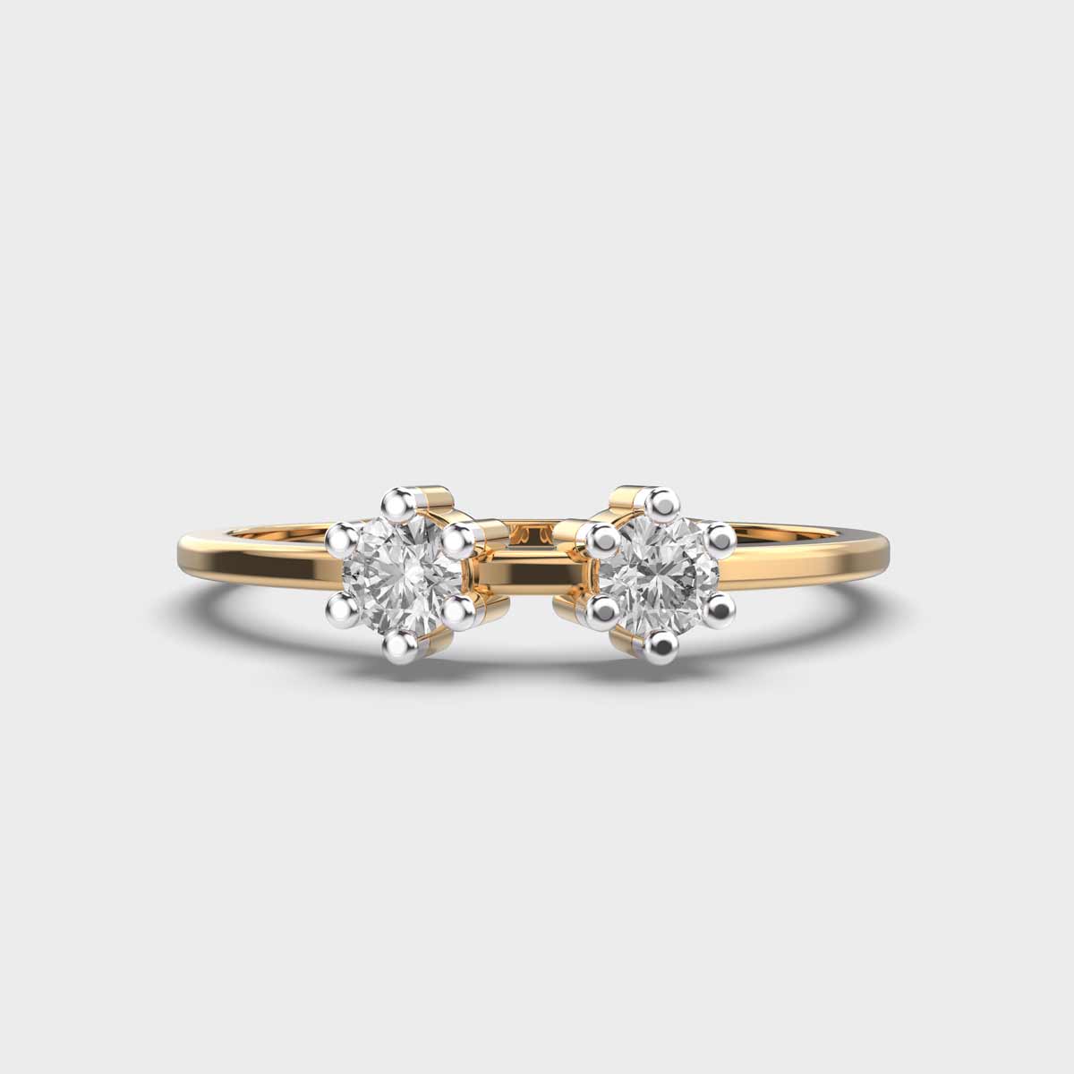 Dual Star Stackable Diamond Ring