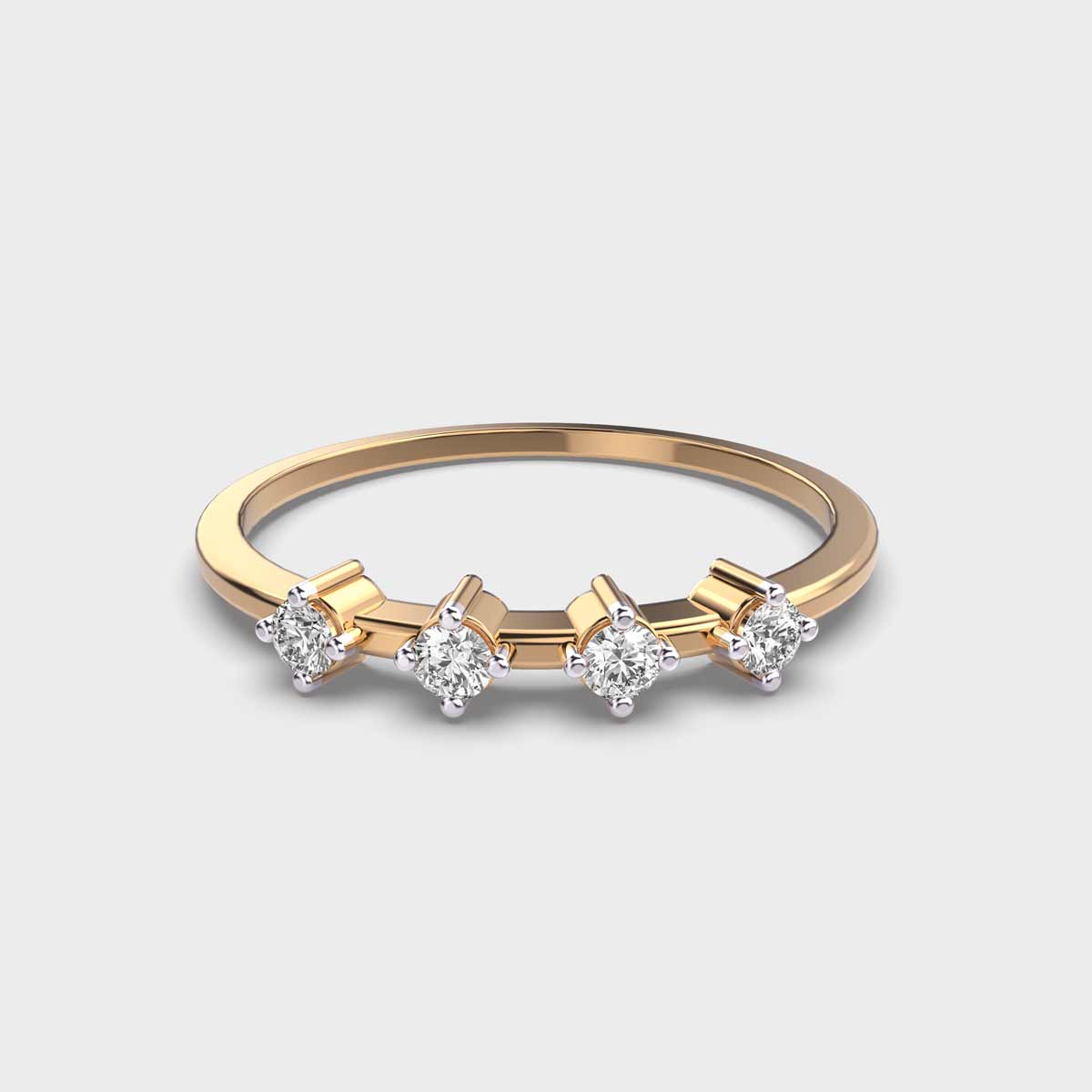 Quadruple Star Stackable Diamond Ring