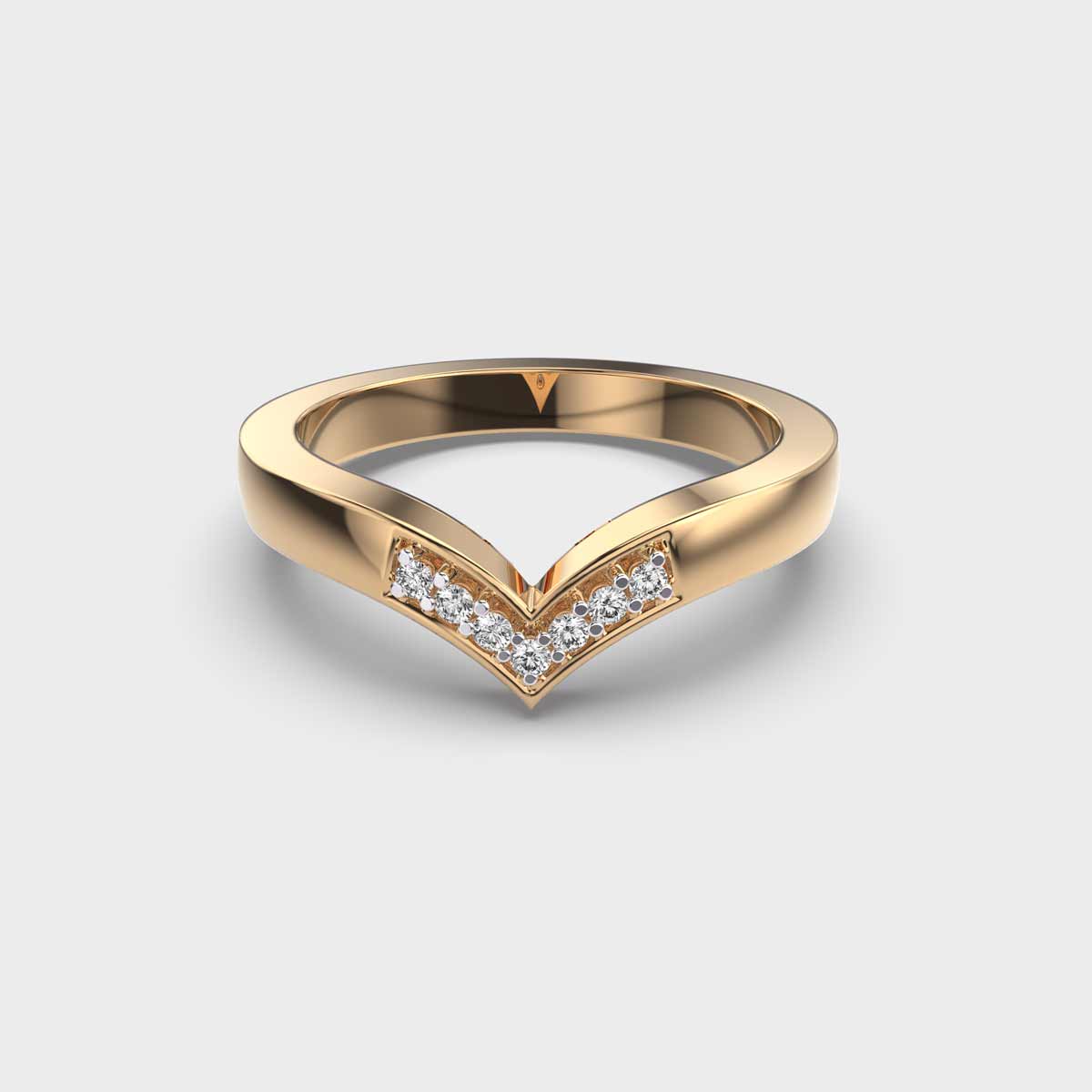 V of Valentine Diamond Ring