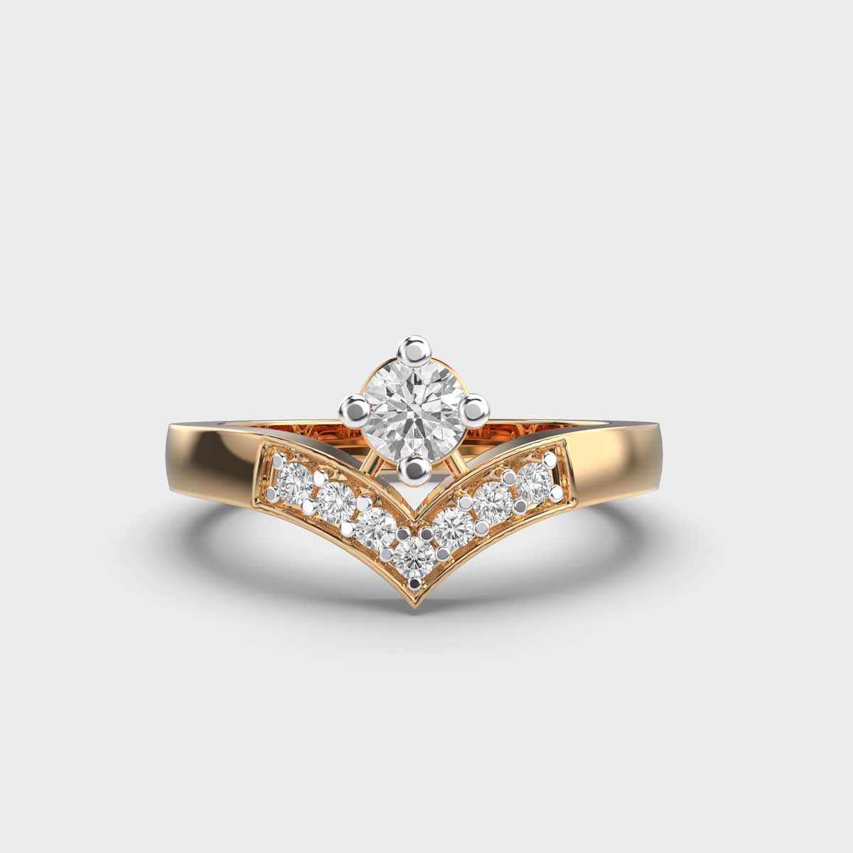 Shining Crown Diamond Ring