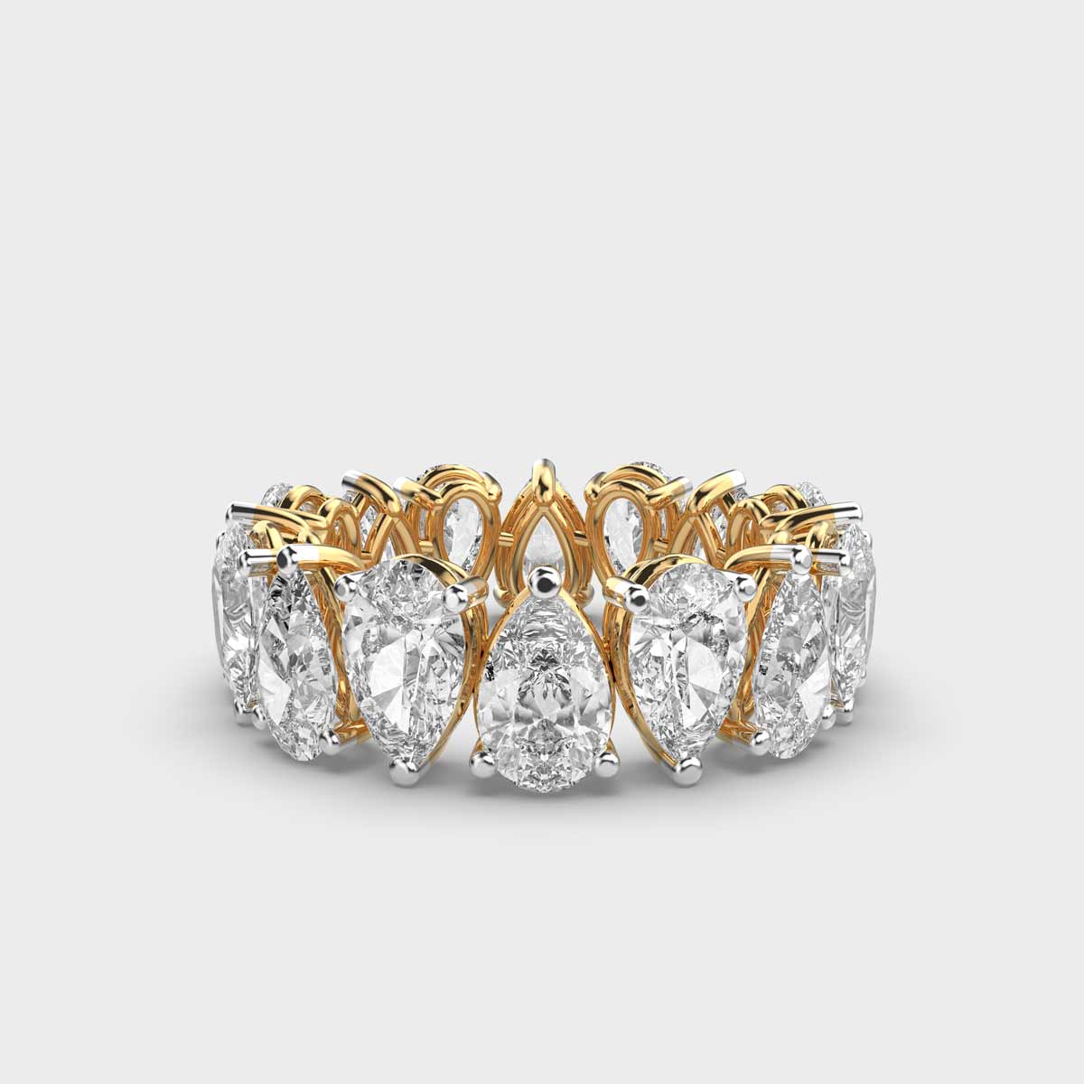 Evershine Pear Eternity Band