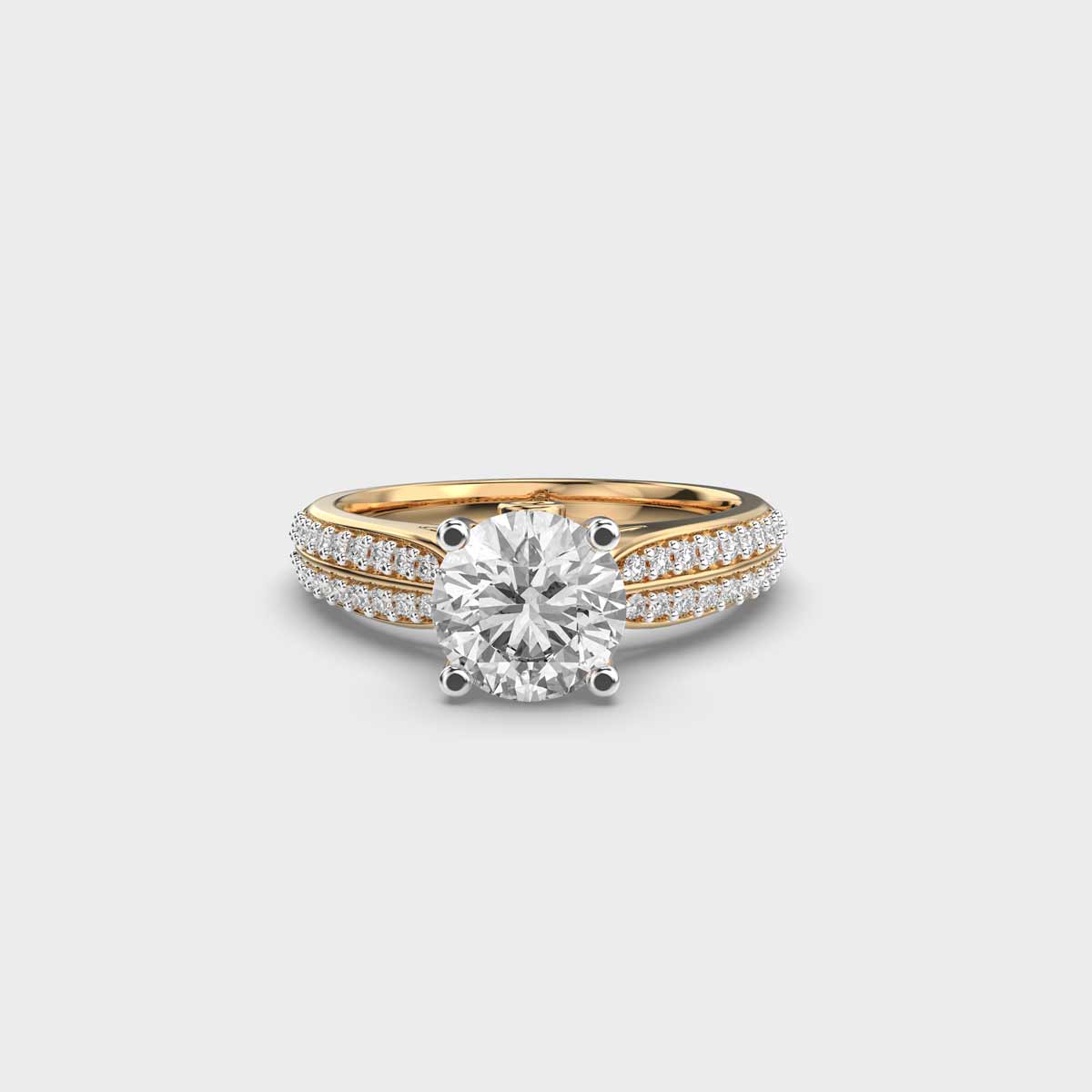 1 Carat Solitaire with Shimmering Band