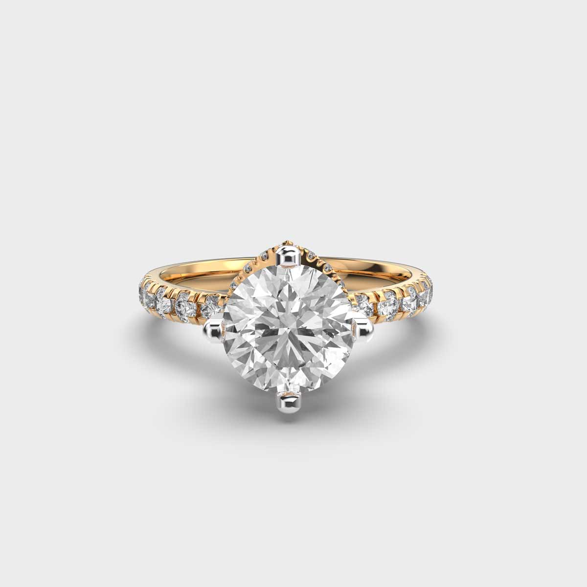 1 Carat Solitaire with Diamond Band