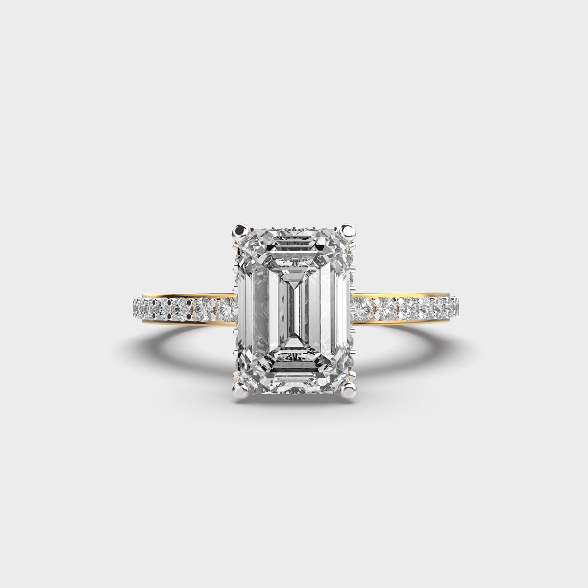 2 Carat Radiant with Diamond Band