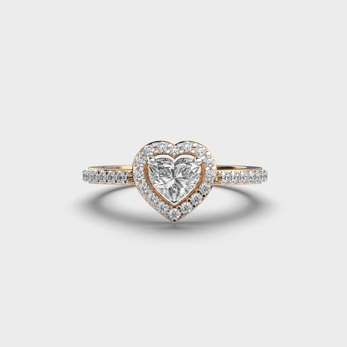 30 Cent Heart Diamond Ring