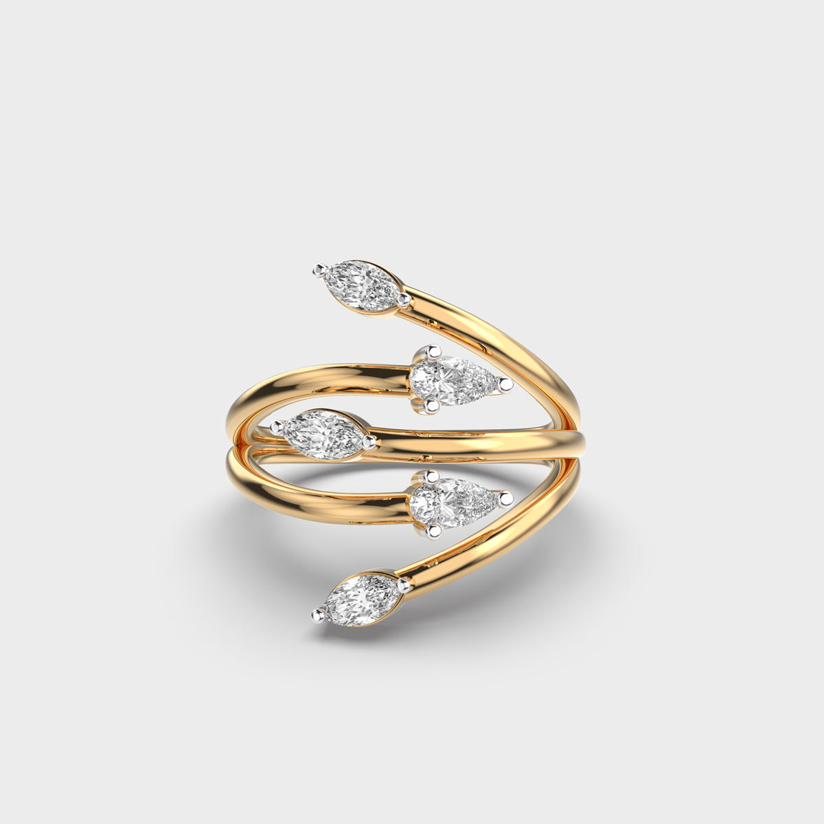 Buy Crisscross Glam Diamond Ring Online