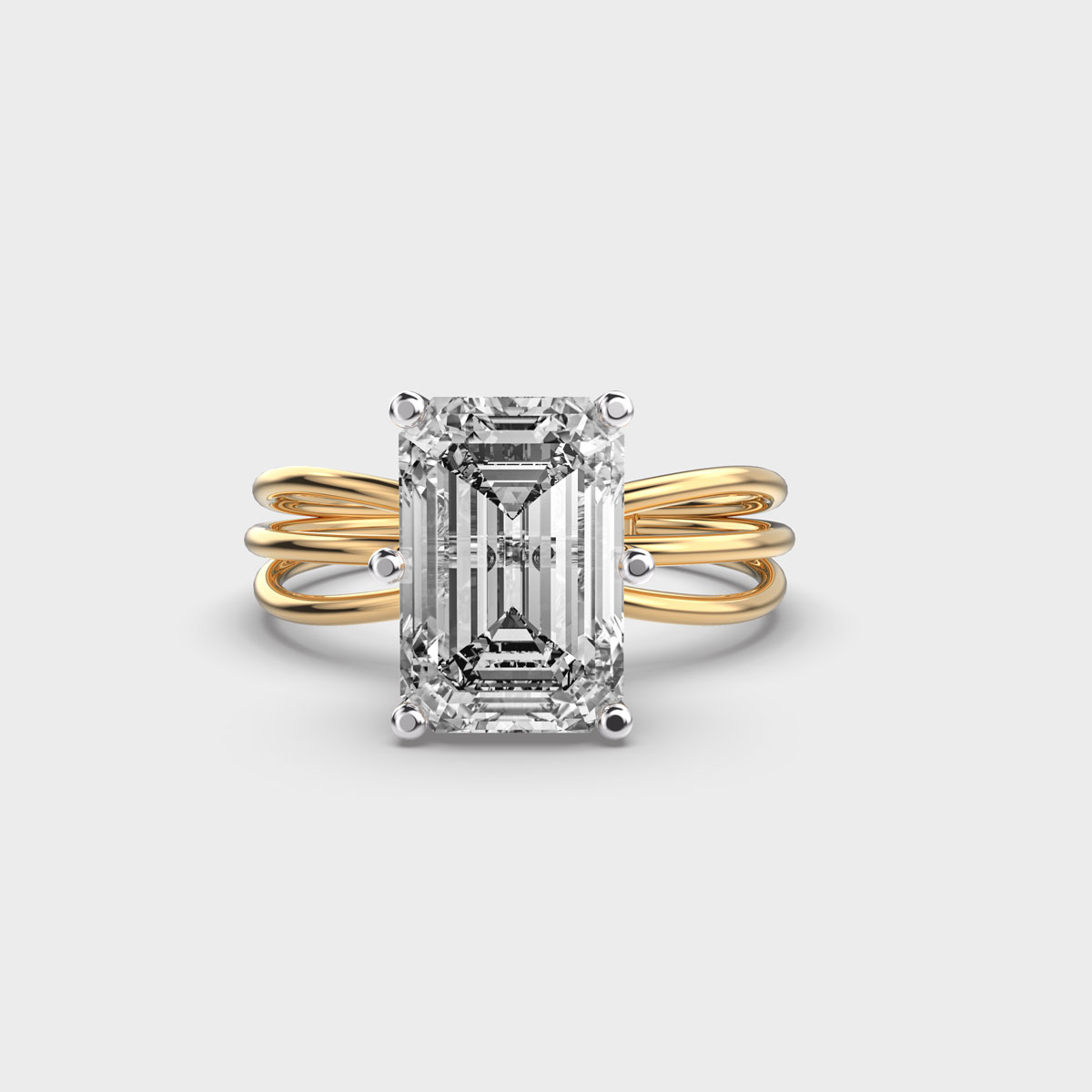 Sleek Quad Diamond Ring