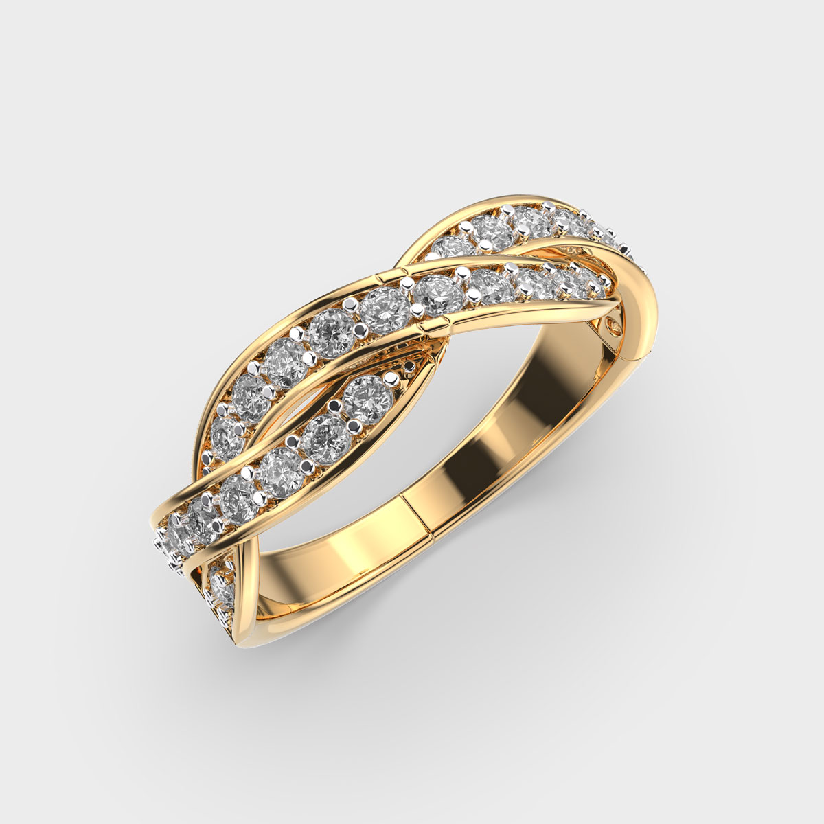 Serene Swirl Diamond Ring