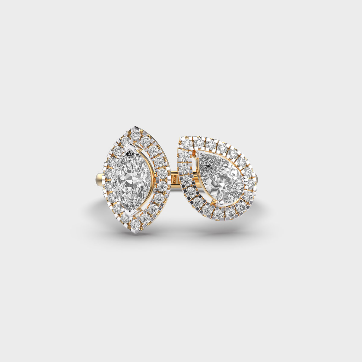 Studded Duo Diamond Ring