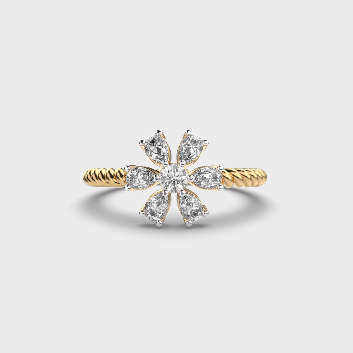 Petal Prism Blossom Diamond Ring