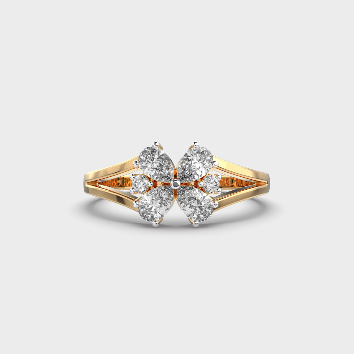 Dainty Blossom Diamond Ring