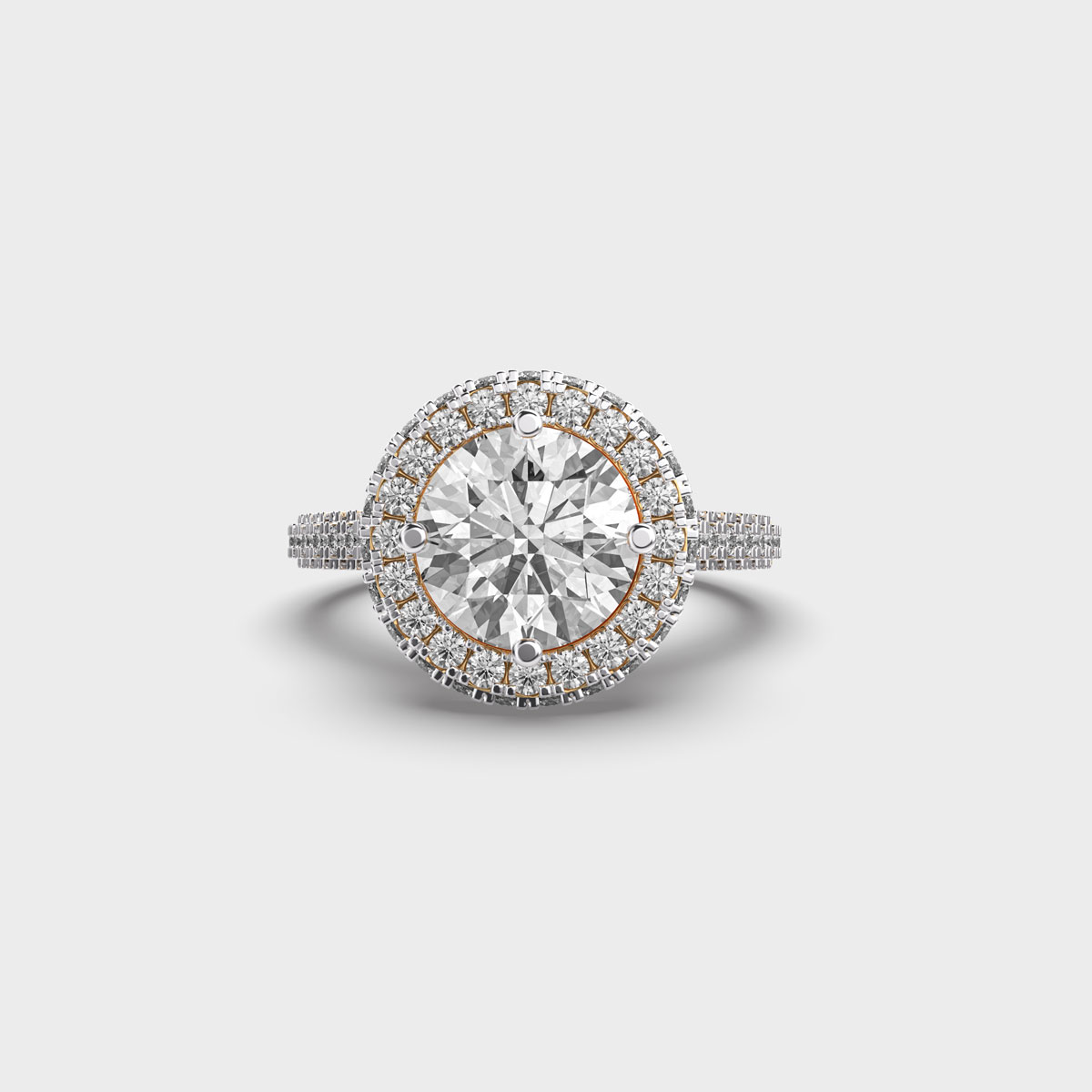 Contemporary Engagement Diamond Ring